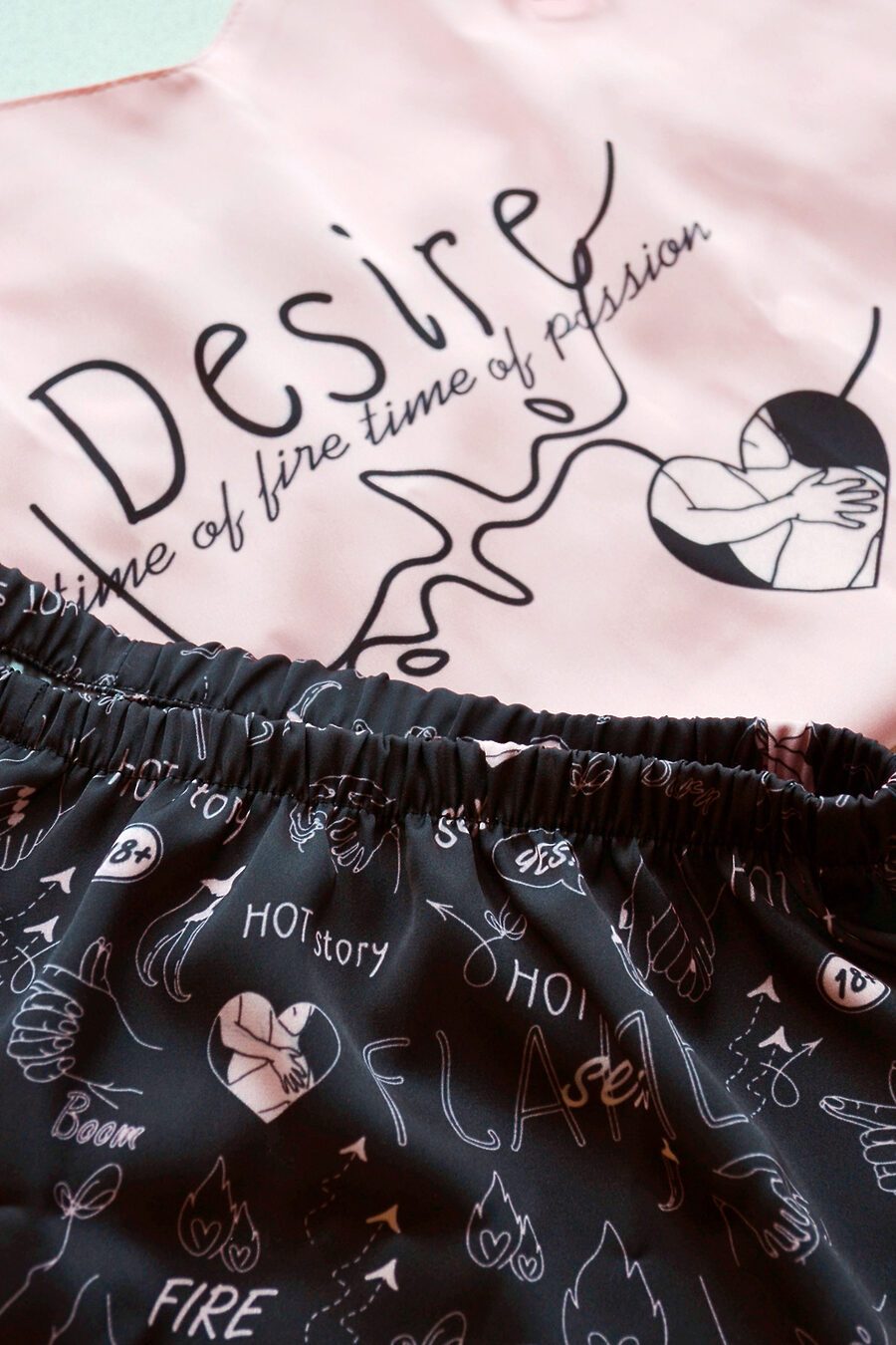 Пижама женская Hot Story Desire (майка + шорты) для женщин НАТАЛИ 741331 купить оптом от производителя. Совместная покупка женской одежды в OptMoyo