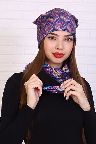 Комплект шапка и шарф-снуд 36118 НАТАЛИ