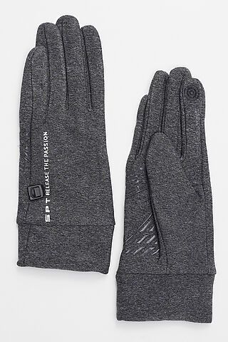 Спортивные перчатки демисезонные женские серого цвета MTFORCE