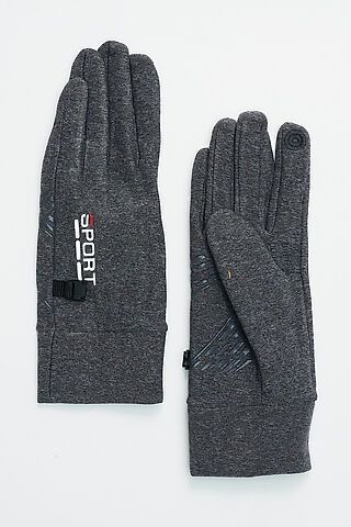 Спортивные перчатки демисезонные женские серого цвета MTFORCE